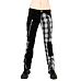 kalhoty gothic BLACK PISTOL Freak Pants Tartan Black-White 26