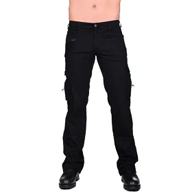 kalhoty gothic BLACK PISTOL Combat Pants Denim 26